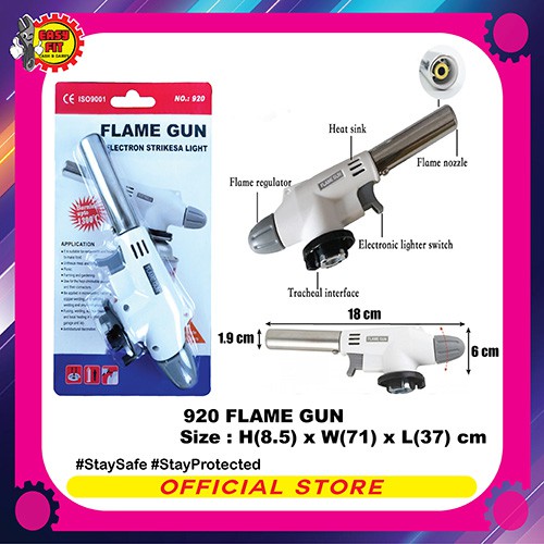 920 FLAME GUN - Multipurpose Gas Torch / Flame  Gun / Gas Heating / Barbaque Flame Gun